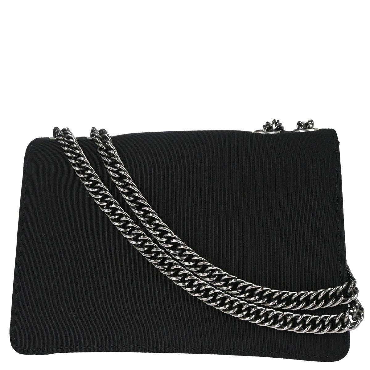 Chanel 2009-2010 Black Canvas Classic Single Flap Shoulder Bag