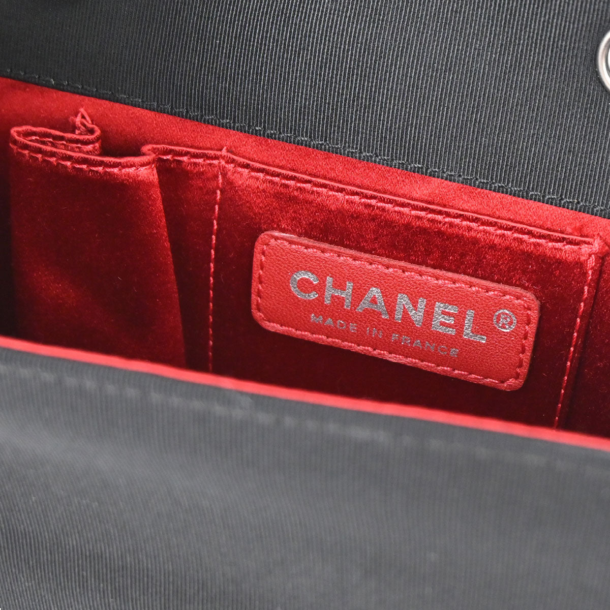 Chanel 2009-2010 Black Canvas Classic Single Flap Shoulder Bag