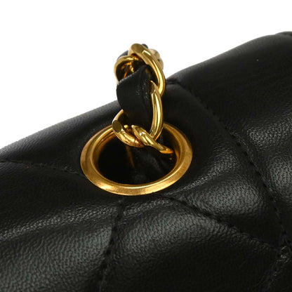 Chanel 1996-1997 Black Lambskin Small Diana Shoulder Bag