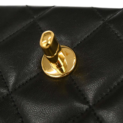 Chanel 1996-1997 Black Lambskin Small Diana Shoulder Bag