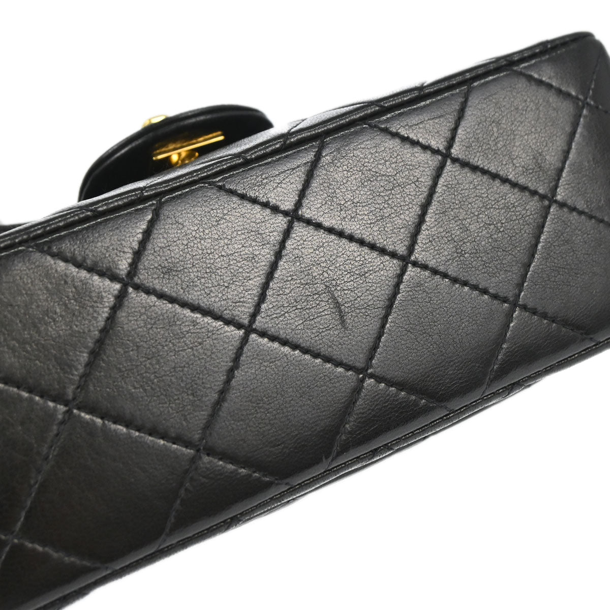 Chanel 1994-1996 Black Lambskin Mini Classic Square Flap Shoulder Bag 17