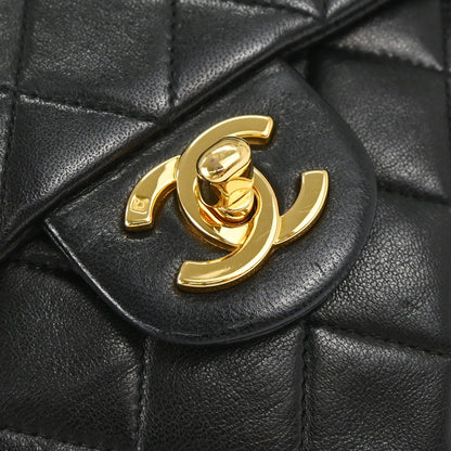 Chanel 1994-1996 Black Lambskin Mini Classic Square Flap Shoulder Bag 17