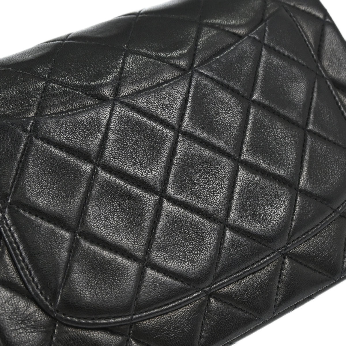 Chanel 1994-1996 Black Lambskin Mini Classic Square Flap Shoulder Bag 17