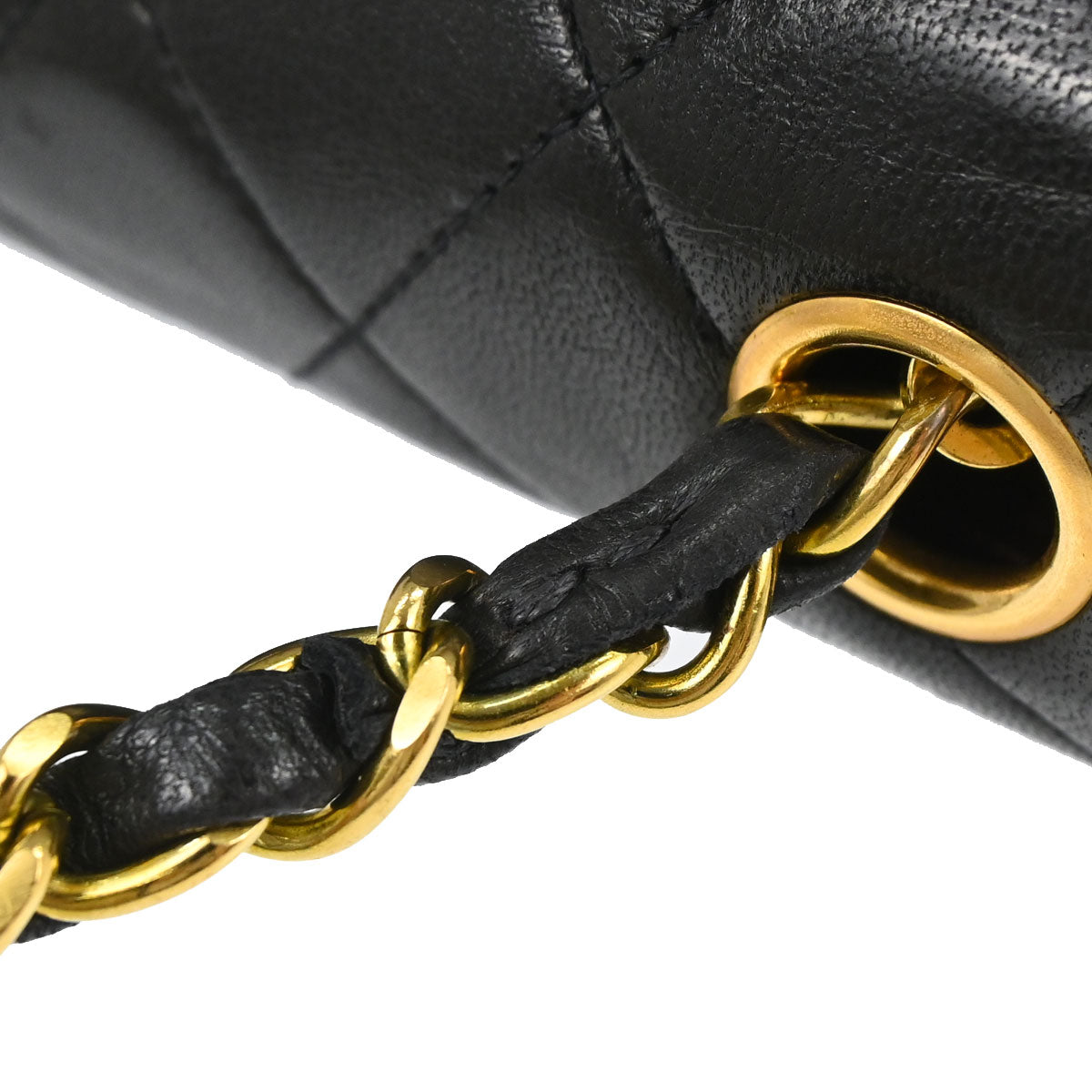 Chanel 1994-1996 Black Lambskin Mini Classic Square Flap Shoulder Bag 17