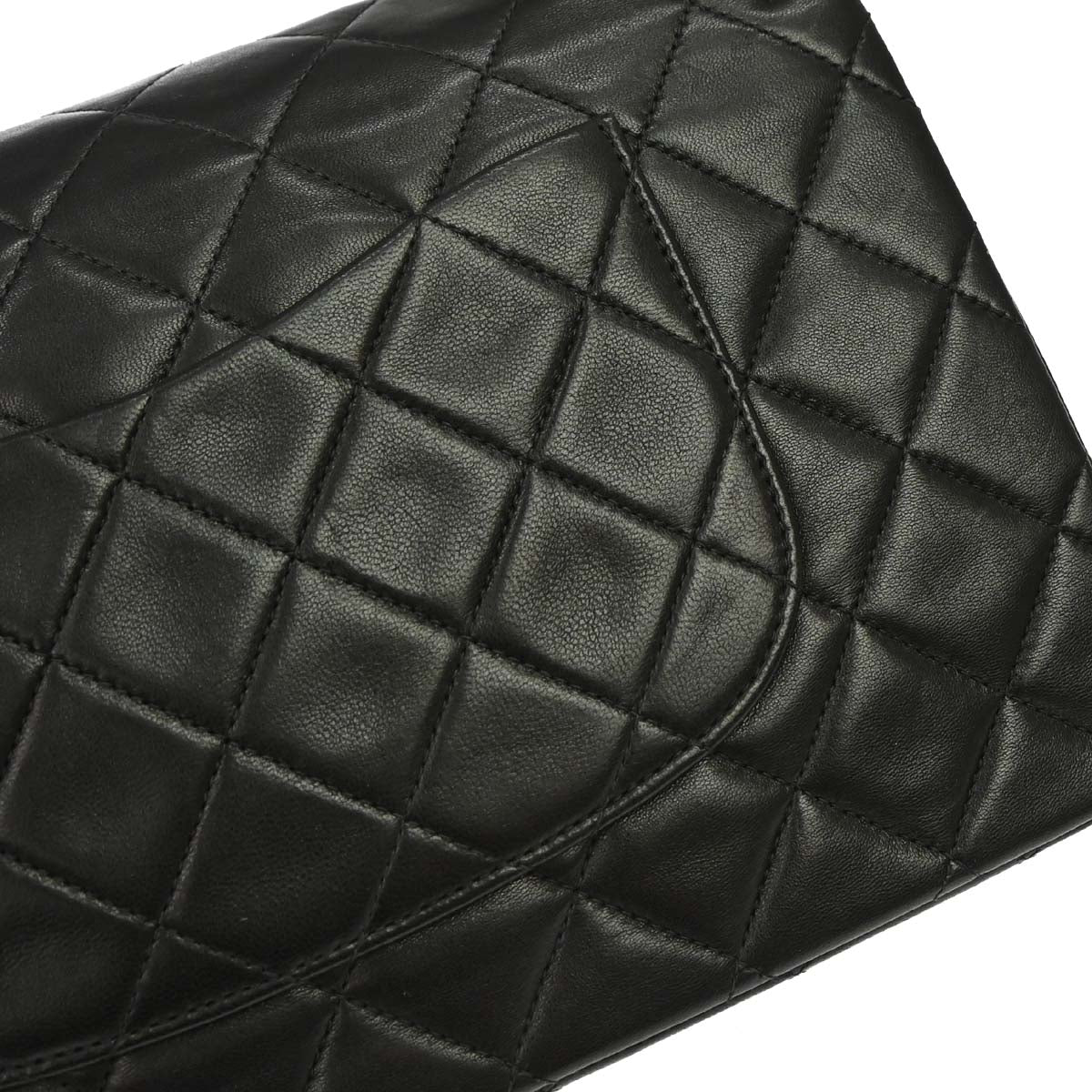 Chanel Black Lambskin Medium Classic Double Flap Shoulder Bag