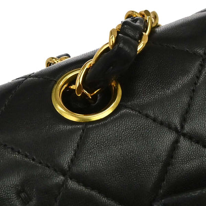 Chanel Black Lambskin Medium Classic Double Flap Shoulder Bag