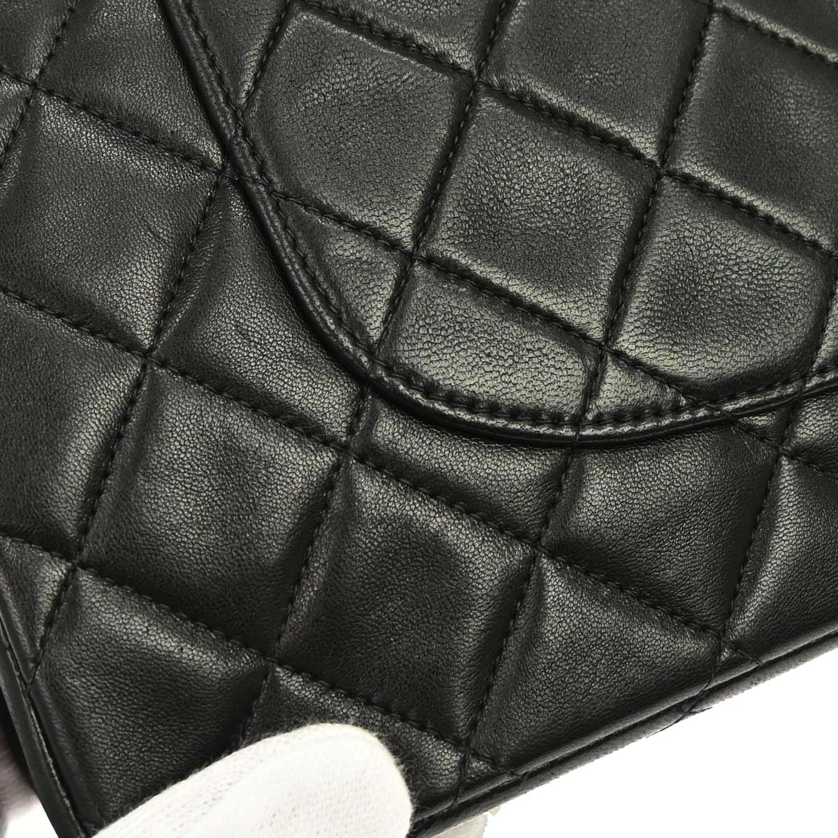 Chanel Black Lambskin Medium Classic Double Flap Shoulder Bag