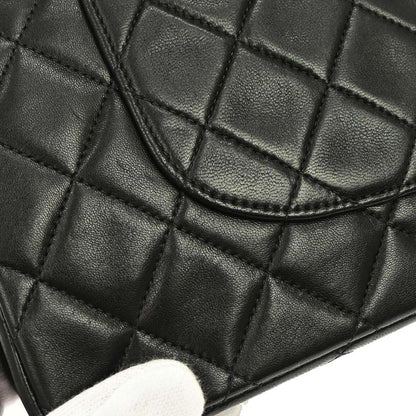 Chanel Black Lambskin Medium Classic Double Flap Shoulder Bag