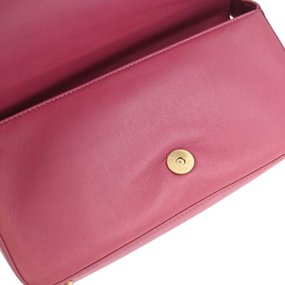 Chanel 2003-2004 Pink Lambskin Choco Bar Shoulder Bag