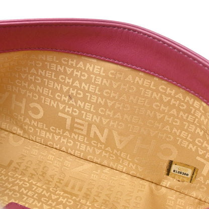 Chanel 2003-2004 Pink Lambskin Choco Bar Shoulder Bag