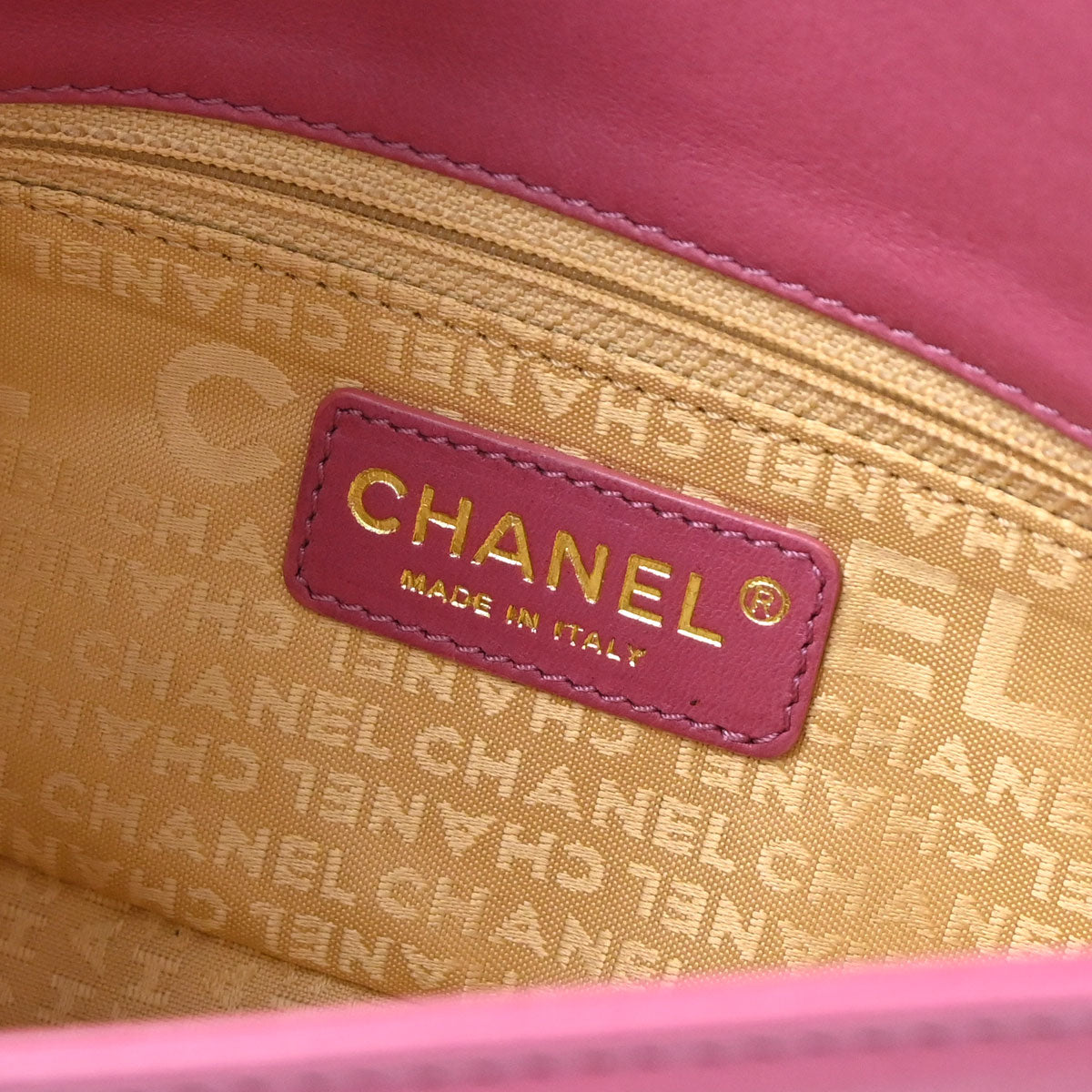 Chanel 2003-2004 Pink Lambskin Choco Bar Shoulder Bag