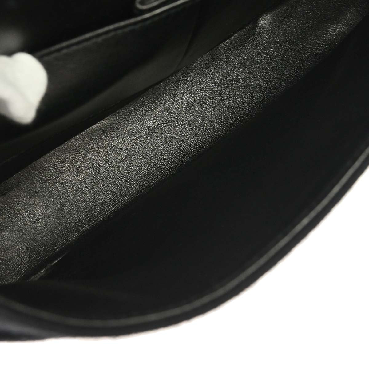 Chanel Black Cotton Medium Classic Double Flap Shoulder Bag