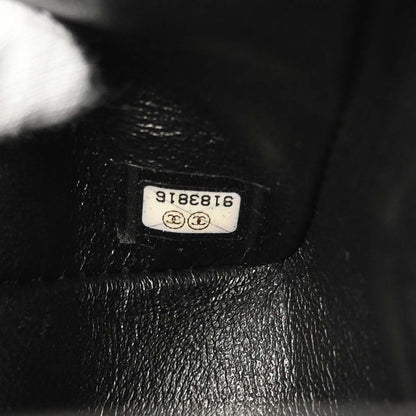Chanel Black Cotton Medium Classic Double Flap Shoulder Bag