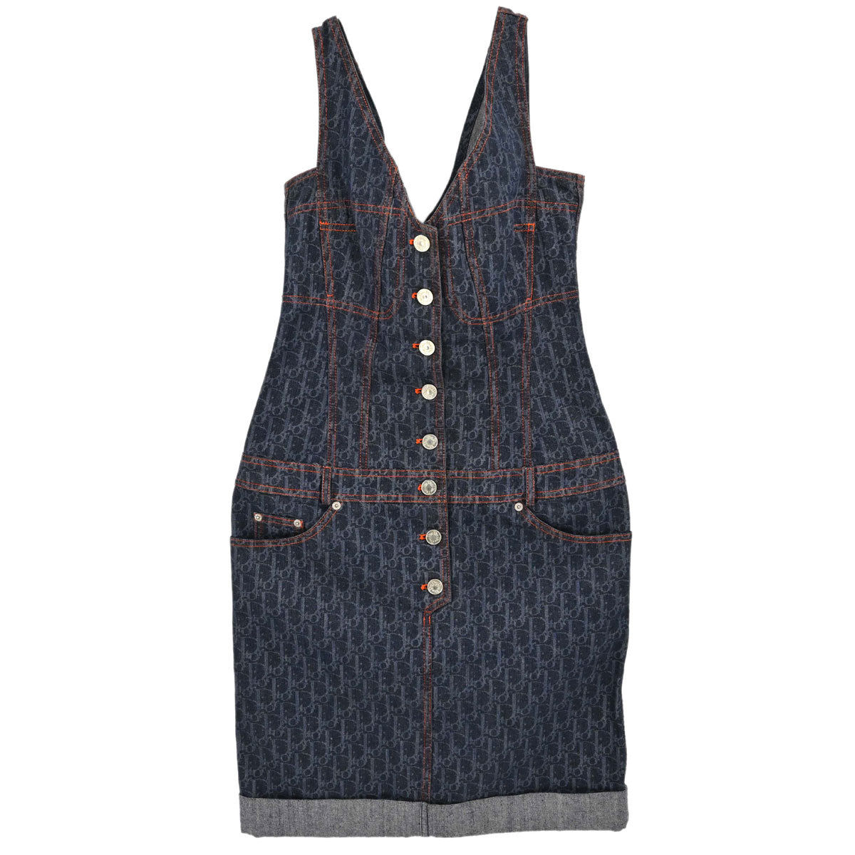 Christian Dior 2006 Sleeveless Denim Dress Trotter Indigo #38