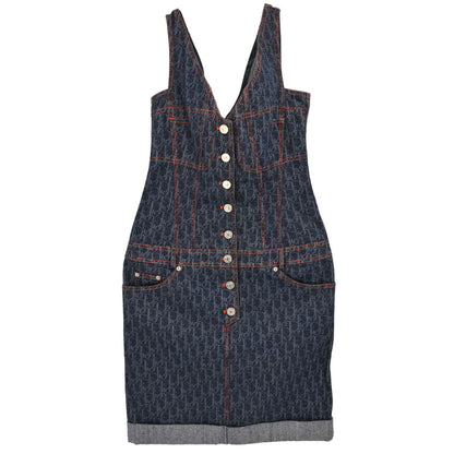 Christian Dior 2006 Sleeveless Denim Dress Trotter Indigo #38