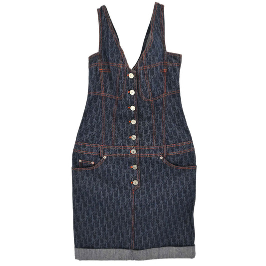 Christian Dior 2006 Sleeveless Denim Dress Trotter Indigo #38