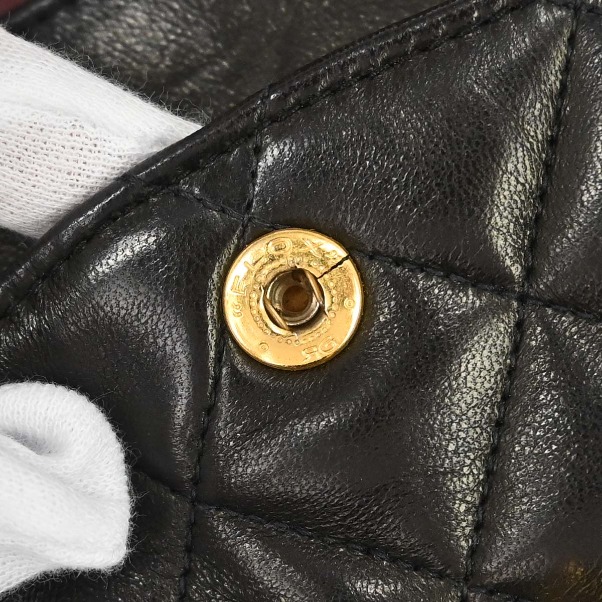 Chanel 1991-1994 Black Lambskin Medium Classic Double Flap Shoulder Bag