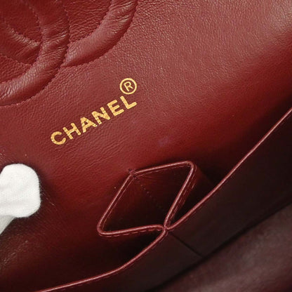 Chanel 1991-1994 Black Lambskin Medium Classic Double Flap Shoulder Bag