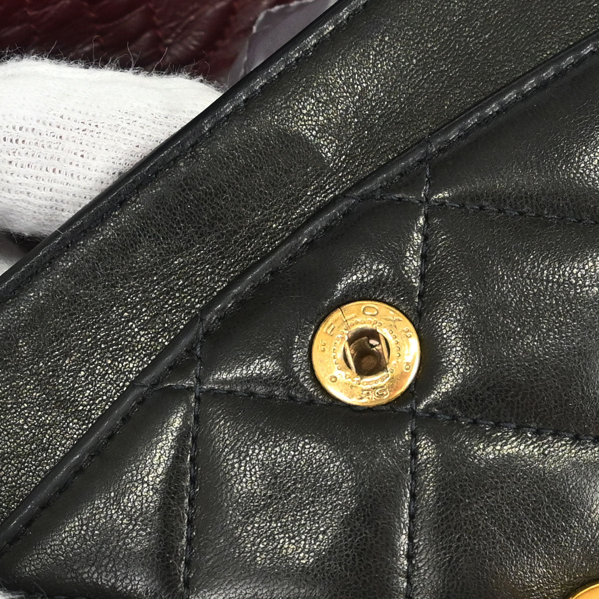 Chanel 1991-1994 Black Lambskin Small Classic Double Flap Shoulder Bag