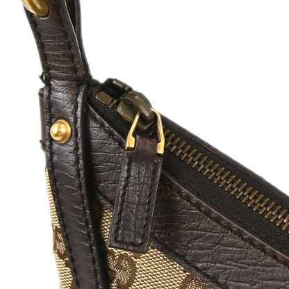 Gucci Beige Canvas GG Horsebit Handbag
