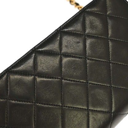 Chanel Black Lambskin Pushlock Mini Full Flap Shoulder Bag