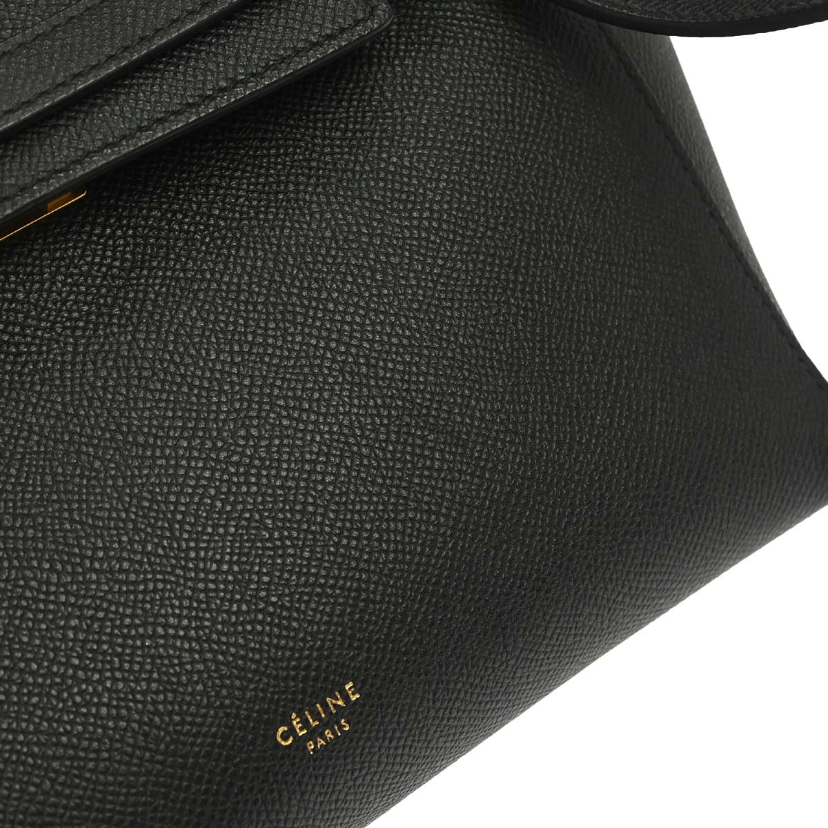 Celine Black Calfskin Belt Bag Micro 2way Shoulder Handbag