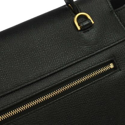 Celine Black Calfskin Belt Bag Micro 2way Shoulder Handbag