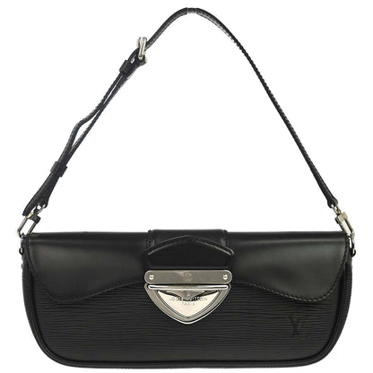 Louis Vuitton 2007 Black Epi Pochette Montaigne Handbag M59292