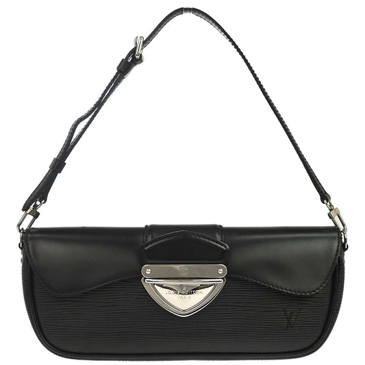 Louis Vuitton 2007 Black Epi Pochette Montaigne Handbag M59292