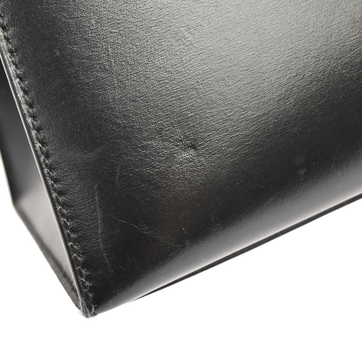 Hermes Black Box Calf Kelly 28 Sellier 2way Shoulder Handbag