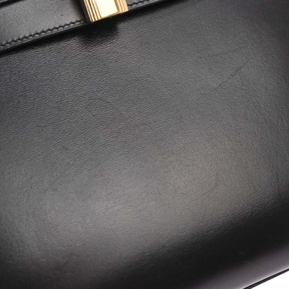 Hermes Black Box Calf Kelly 28 Sellier 2way Shoulder Handbag