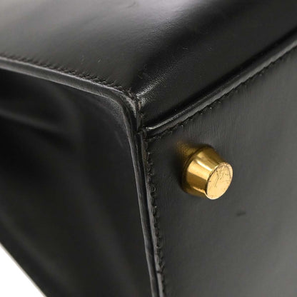 Hermes Black Box Calf Kelly 28 Sellier 2way Shoulder Handbag