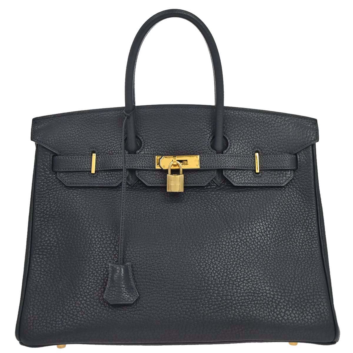 Hermes Blue Indigo Fjord Birkin 35 Handbag