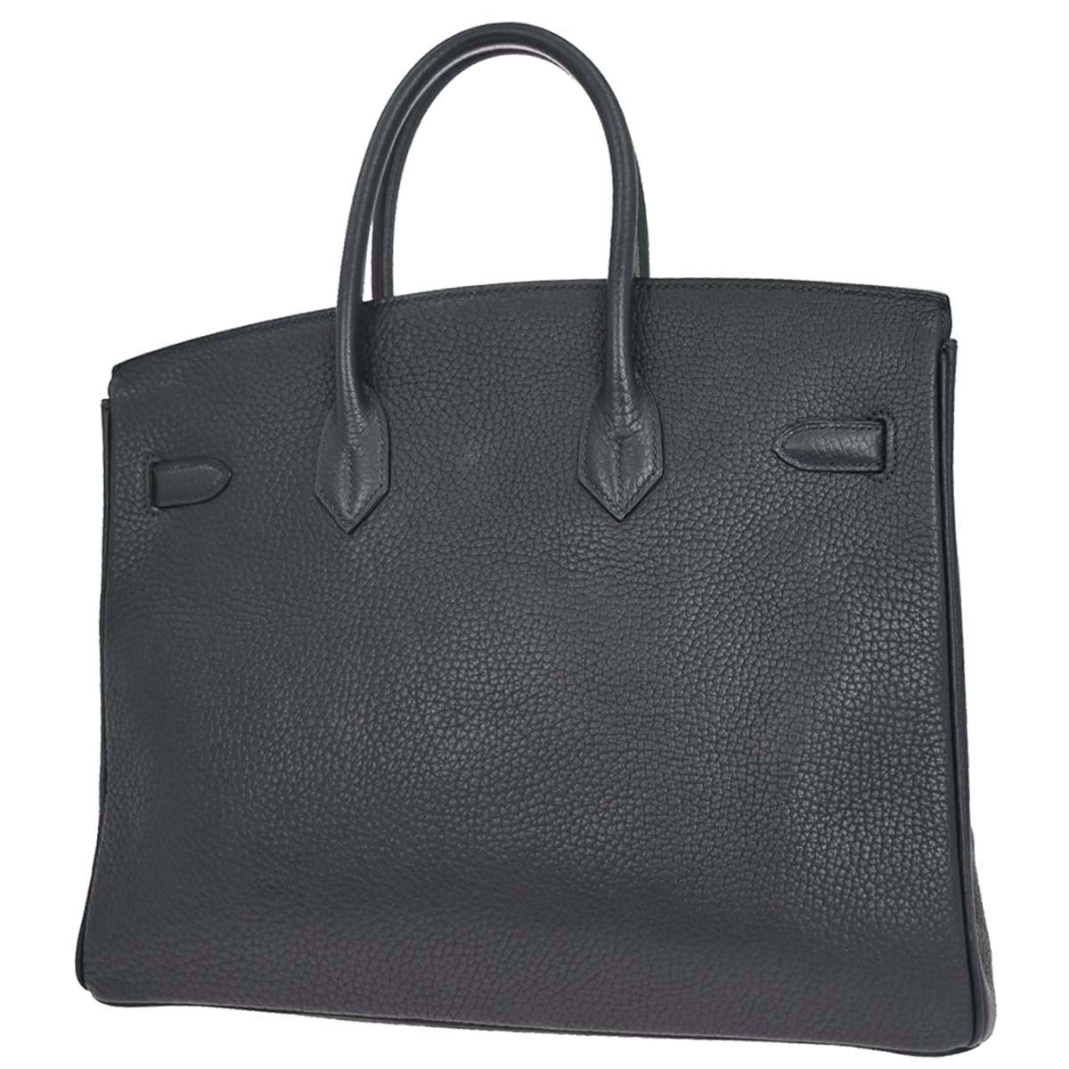 Hermes Blue Indigo Fjord Birkin 35 Handbag