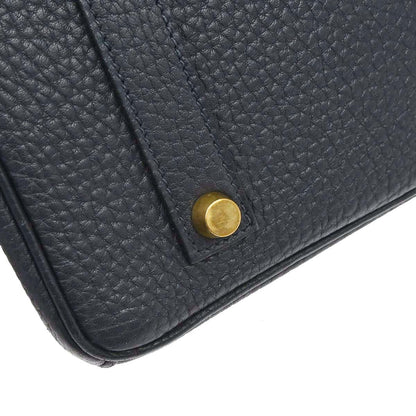 Hermes Blue Indigo Fjord Birkin 35 Handbag