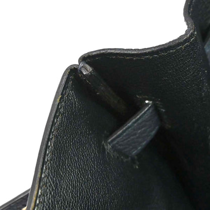Hermes Blue Indigo Fjord Birkin 35 Handbag