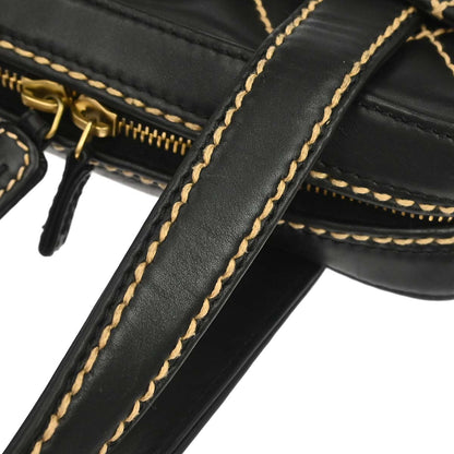 Chanel 2003-2004 Black Calfskin Wild Stitch Handbag