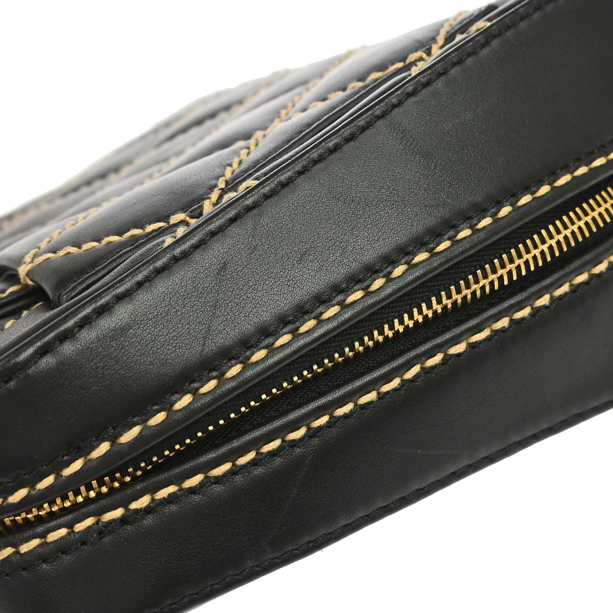 Chanel 2003-2004 Black Calfskin Wild Stitch Handbag
