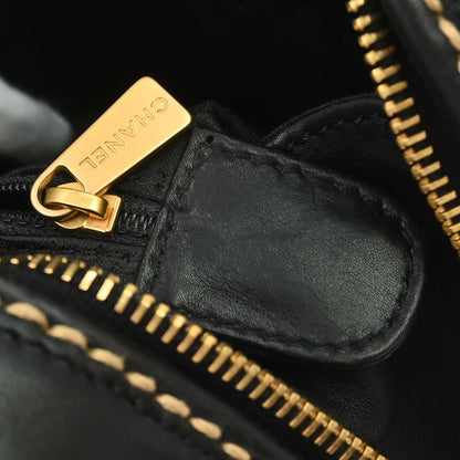 Chanel 2003-2004 Black Calfskin Wild Stitch Handbag