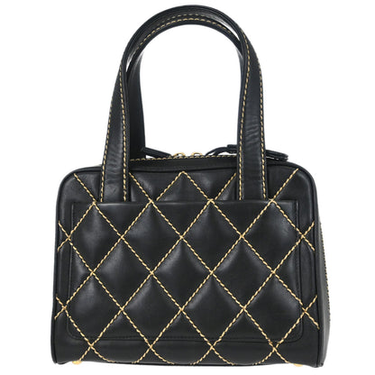 Chanel 2003-2004 Black Calfskin Wild Stitch Handbag