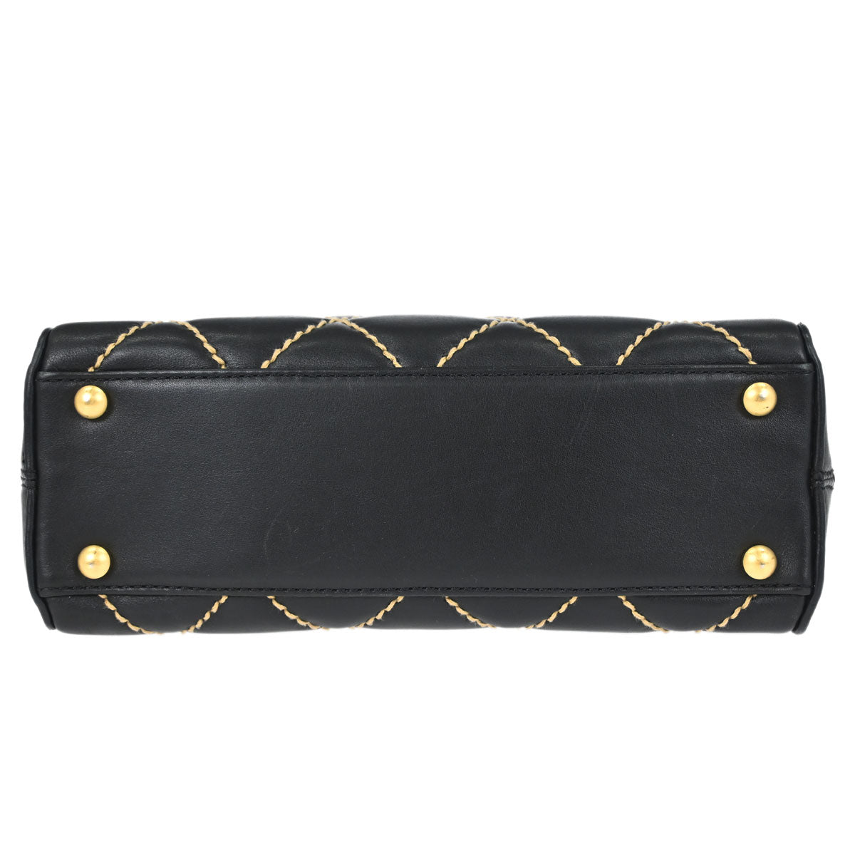 Chanel 2003-2004 Black Calfskin Wild Stitch Handbag