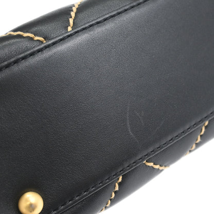 Chanel 2003-2004 Black Calfskin Wild Stitch Handbag