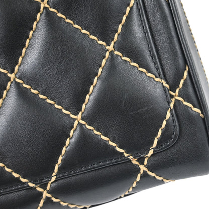 Chanel 2003-2004 Black Calfskin Wild Stitch Handbag