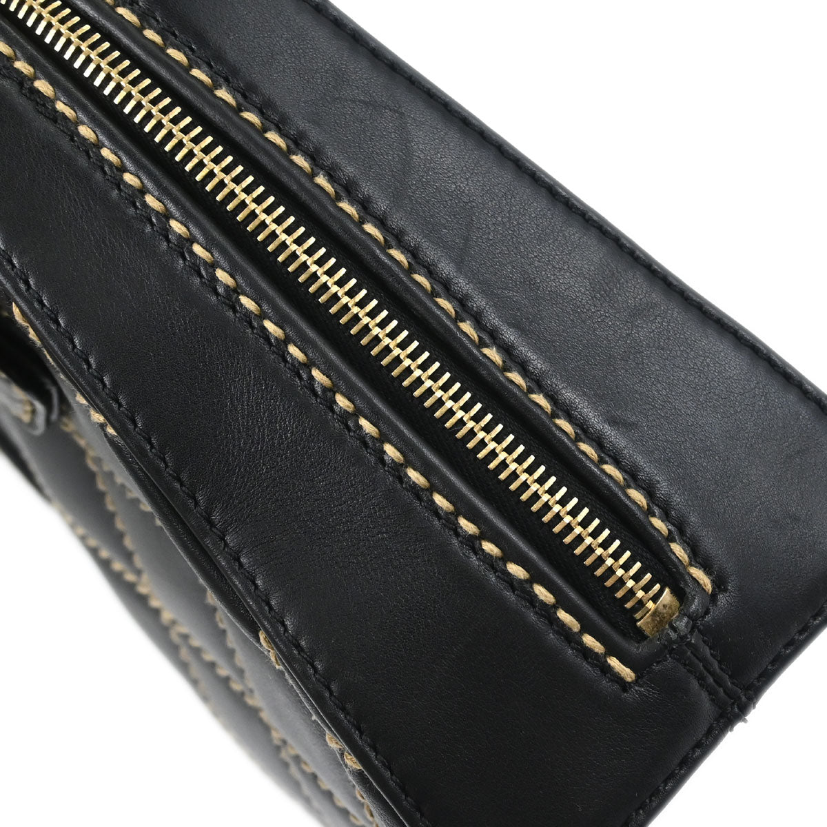 Chanel 2003-2004 Black Calfskin Wild Stitch Handbag