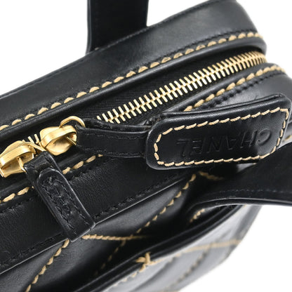 Chanel 2003-2004 Black Calfskin Wild Stitch Handbag