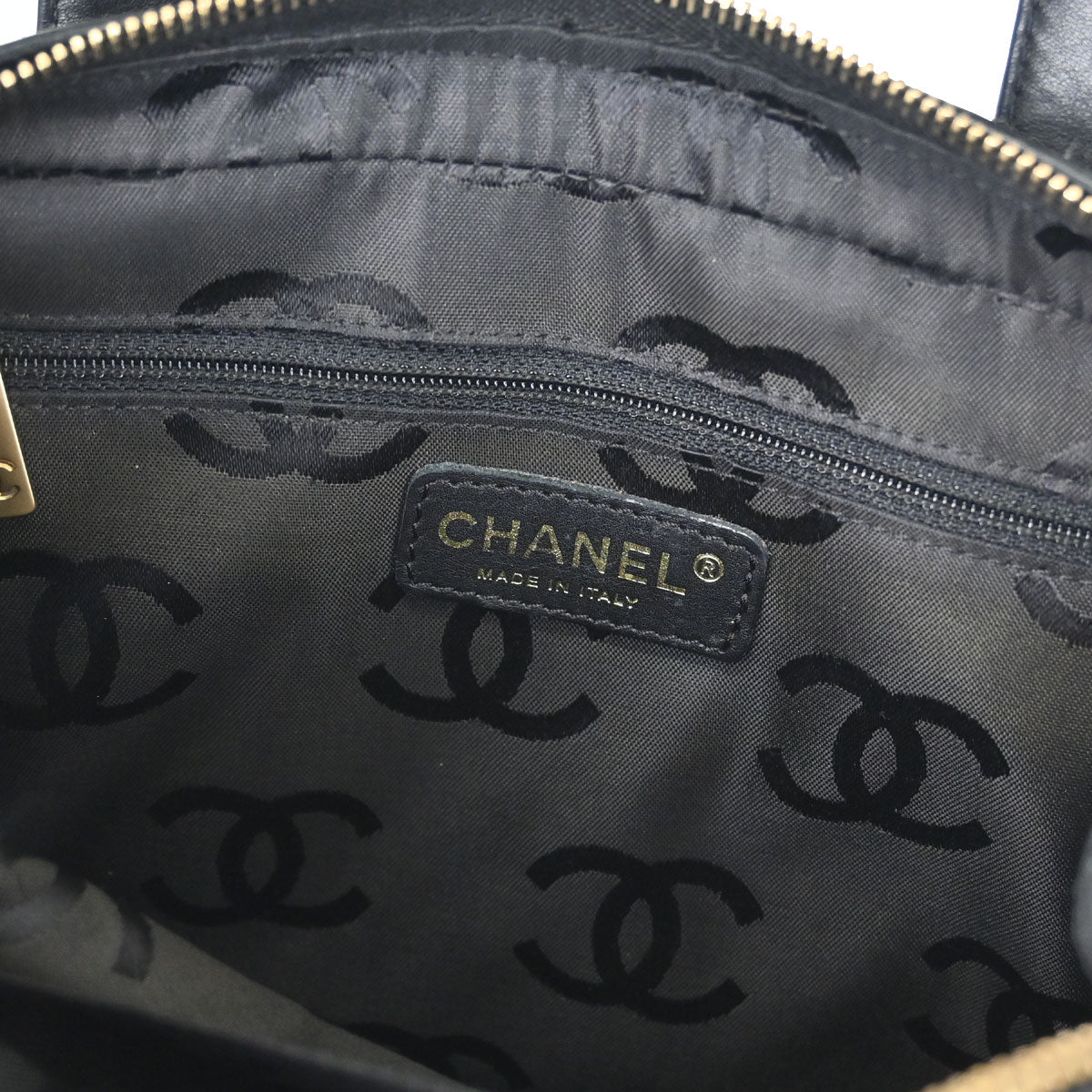 Chanel 2003-2004 Black Calfskin Wild Stitch Handbag