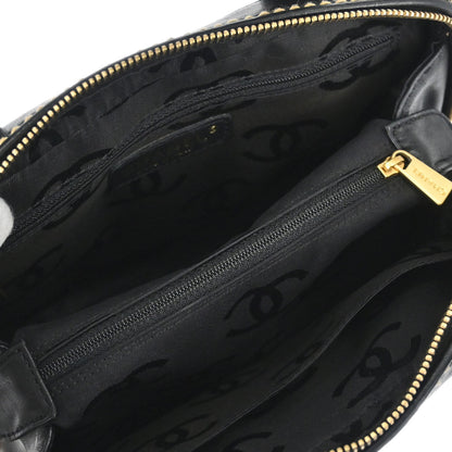 Chanel 2003-2004 Black Calfskin Wild Stitch Handbag
