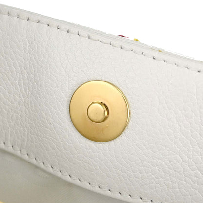 Chanel 2003-2004 White Calfskin Vivian Wild Stitch Tote Handbag