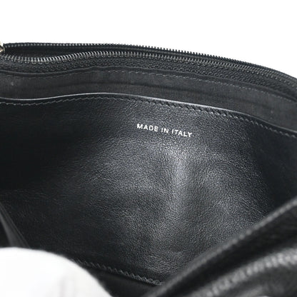 Chanel 2012 Black Caviar Skin Half Moon Flap WOC Wallet on Chain Shoulder Bag