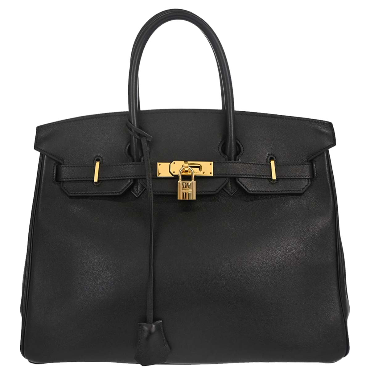 Hermes Black Gulliver Birkin 35 Handbag